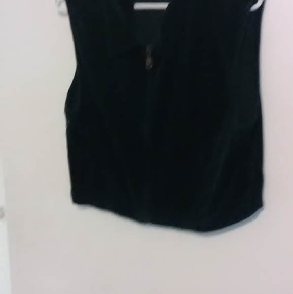 Hunter green velvet vest with matching pants. - Picture 3 of 3